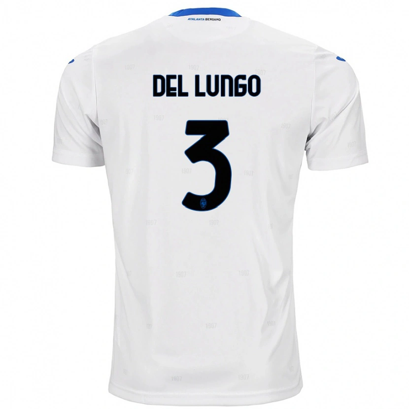 Danxen Bambino Maglia Tommaso Del Lungo #3 Bianco Kit Gara Away 2024/25 Maglietta