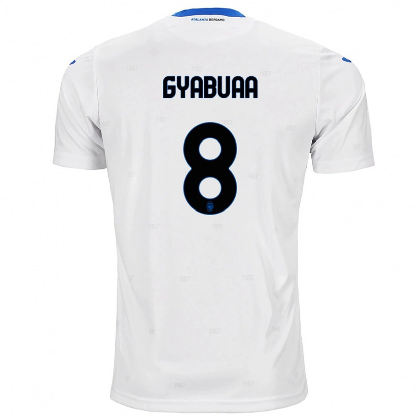 Danxen Bambino Maglia Emmanuel Gyabuaa #8 Bianco Kit Gara Away 2024/25 Maglietta