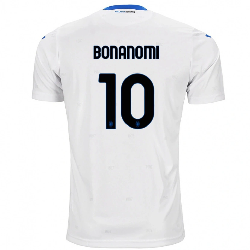 Danxen Bambino Maglia Andrea Bonanomi #10 Bianco Kit Gara Away 2024/25 Maglietta