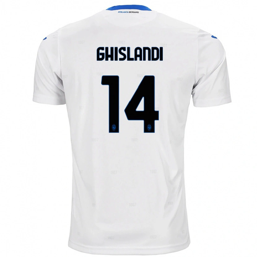 Danxen Bambino Maglia Davide Ghislandi #14 Bianco Kit Gara Away 2024/25 Maglietta