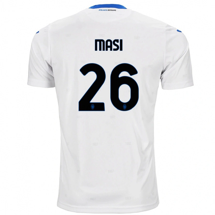 Danxen Bambino Maglia Alberto Masi #26 Bianco Kit Gara Away 2024/25 Maglietta