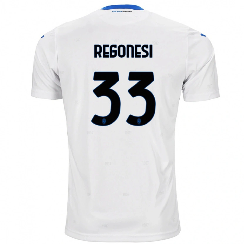 Danxen Bambino Maglia Iacopo Regonesi #33 Bianco Kit Gara Away 2024/25 Maglietta