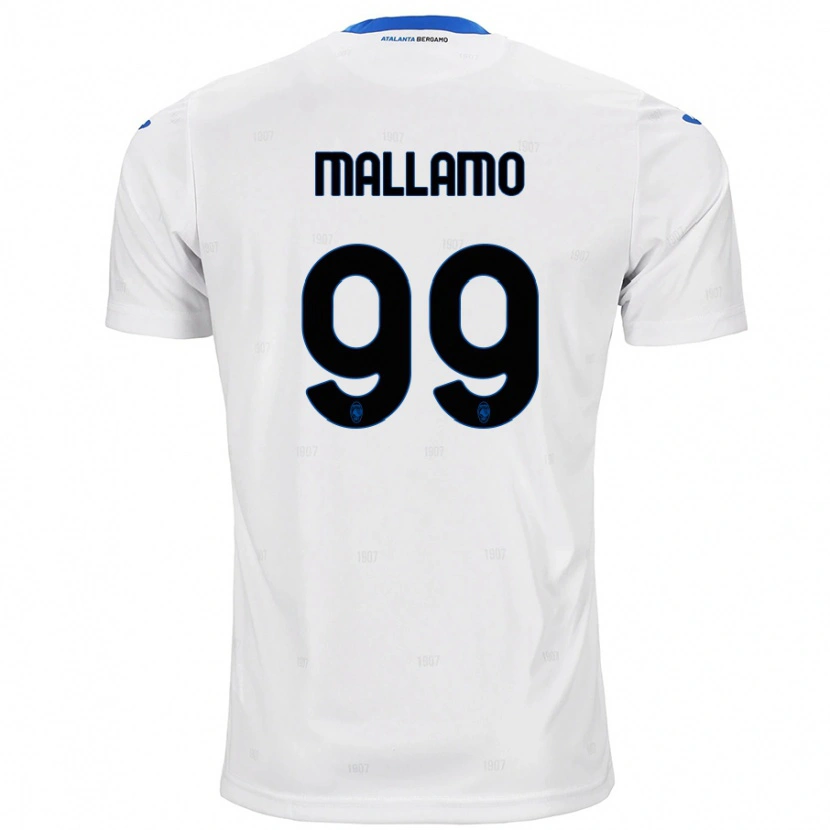 Danxen Bambino Maglia Alessandro Mallamo #99 Bianco Kit Gara Away 2024/25 Maglietta