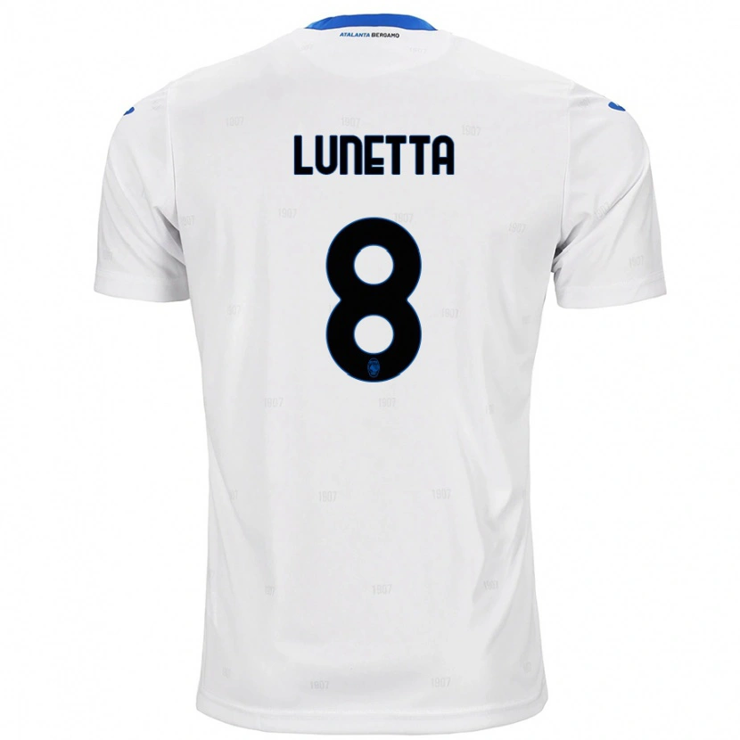 Danxen Bambino Maglia Gabriel Lunetta #8 Bianco Kit Gara Away 2024/25 Maglietta