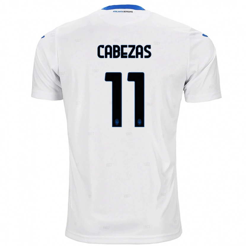 Danxen Bambino Maglia Bryan Cabezas #11 Bianco Kit Gara Away 2024/25 Maglietta