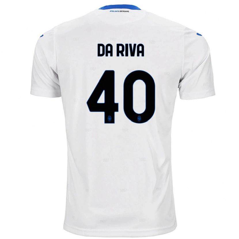 Danxen Bambino Maglia Jacopo Da Riva #40 Bianco Kit Gara Away 2024/25 Maglietta