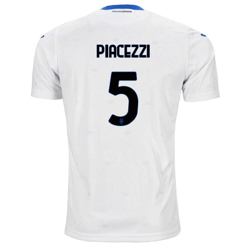 Danxen Bambino Maglia Eleonora Piacezzi #5 Bianco Kit Gara Away 2024/25 Maglietta