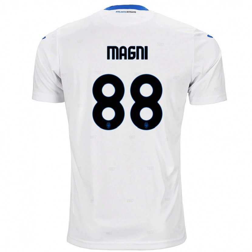 Danxen Bambino Maglia Gloria Magni #88 Bianco Kit Gara Away 2024/25 Maglietta