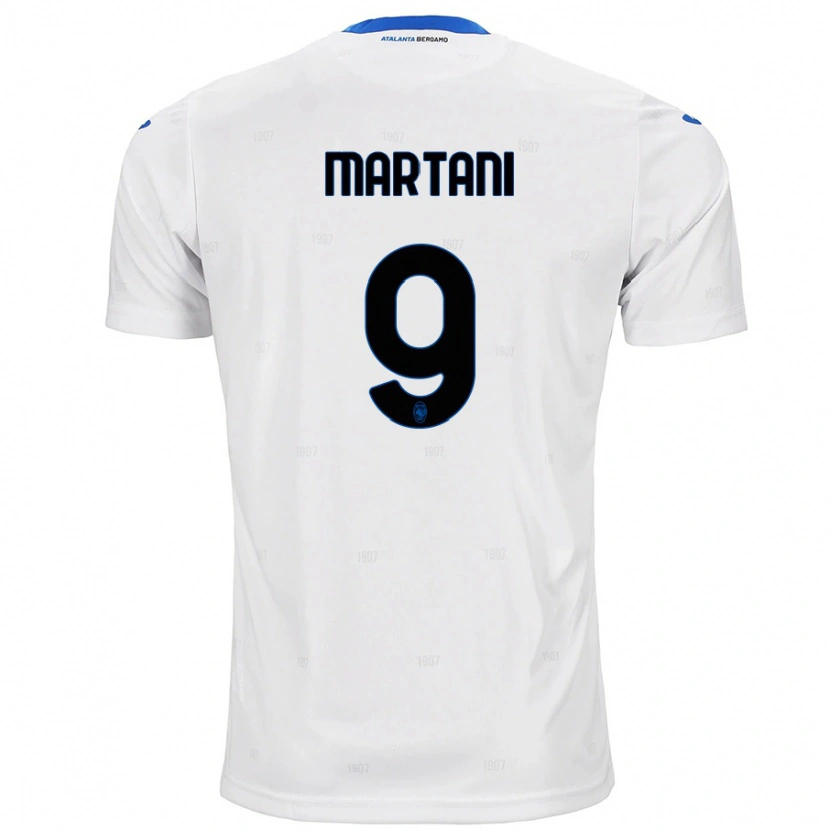 Danxen Bambino Maglia Alice Martani #9 Bianco Kit Gara Away 2024/25 Maglietta