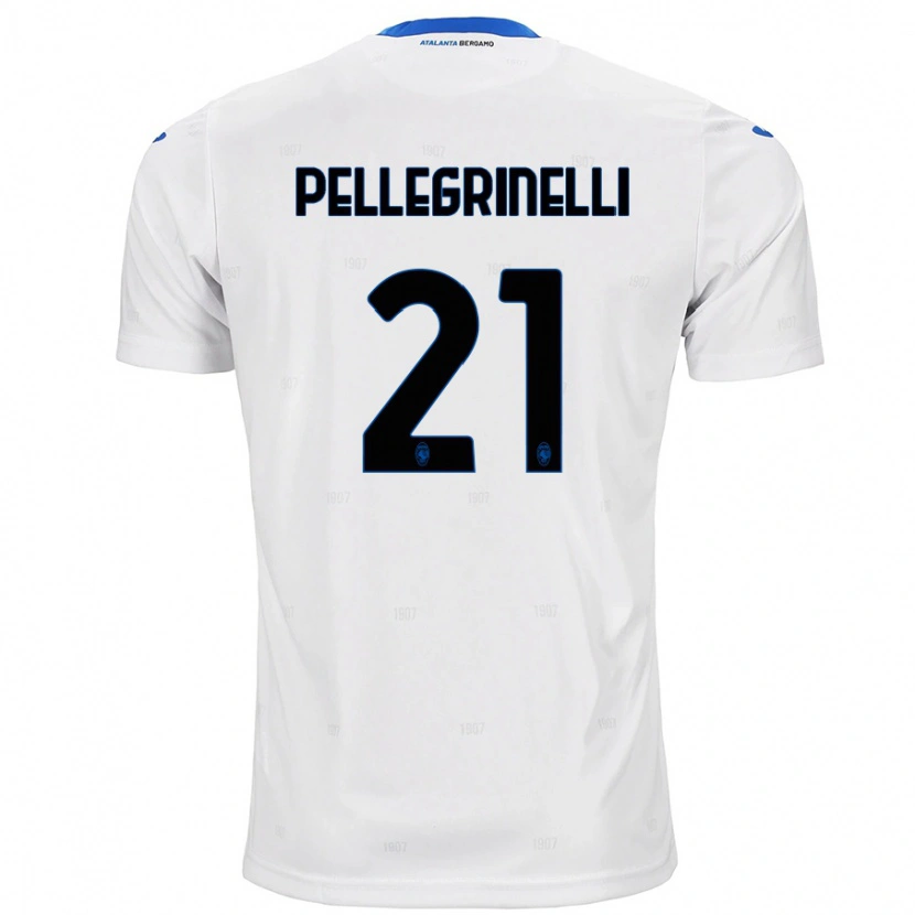 Danxen Bambino Maglia Giorgia Pellegrinelli #21 Bianco Kit Gara Away 2024/25 Maglietta