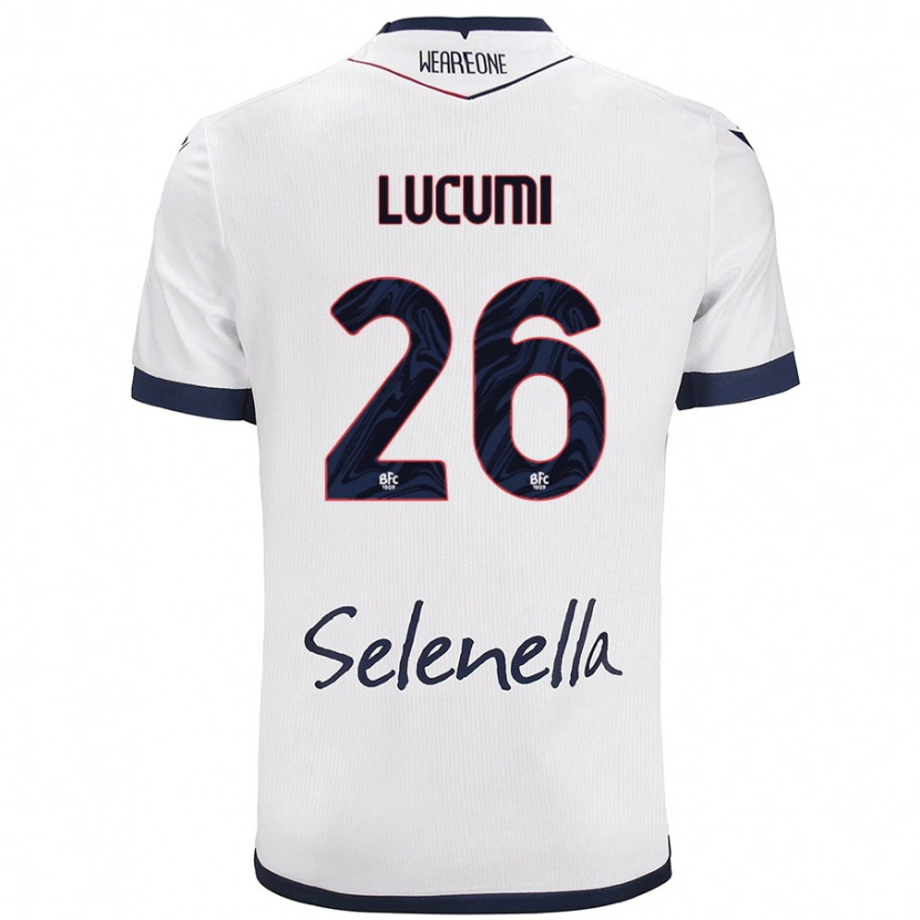 Danxen Bambino Maglia Jhon Lucumí #26 Bianco Blu Reale Kit Gara Away 2024/25 Maglietta