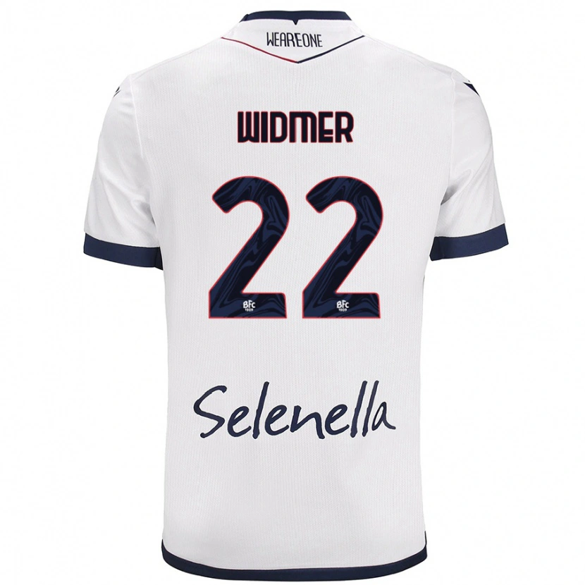 Danxen Bambino Maglia Renato Widmer D’autilia #22 Bianco Blu Reale Kit Gara Away 2024/25 Maglietta
