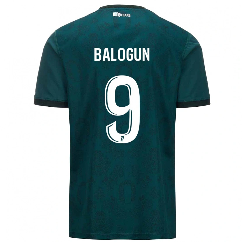 Danxen Bambino Maglia Folarin Balogun #9 Verde Scuro Kit Gara Away 2024/25 Maglietta
