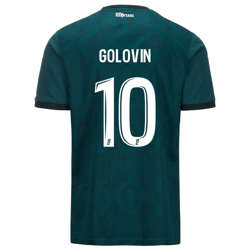 Danxen Bambino Maglia Aleksandr Golovin #10 Verde Scuro Kit Gara Away 2024/25 Maglietta