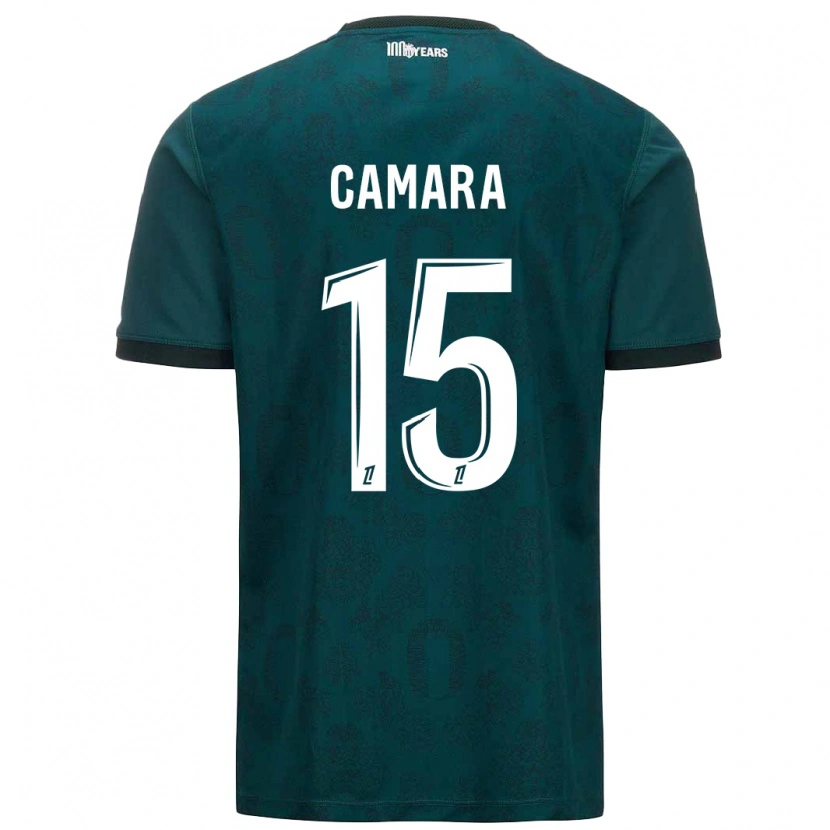 Danxen Bambino Maglia Lamine Camara #15 Verde Scuro Kit Gara Away 2024/25 Maglietta