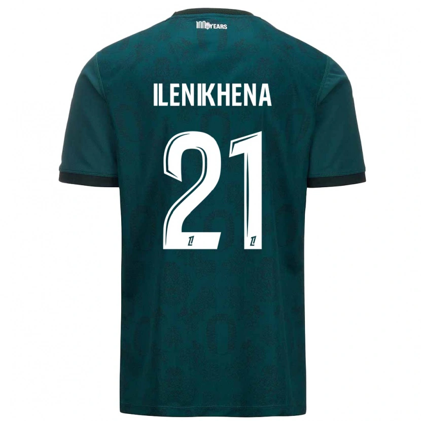Danxen Bambino Maglia George Ilenikhena #21 Verde Scuro Kit Gara Away 2024/25 Maglietta