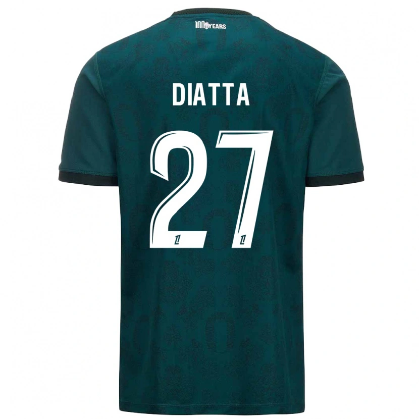 Danxen Bambino Maglia Krépin Diatta #27 Verde Scuro Kit Gara Away 2024/25 Maglietta