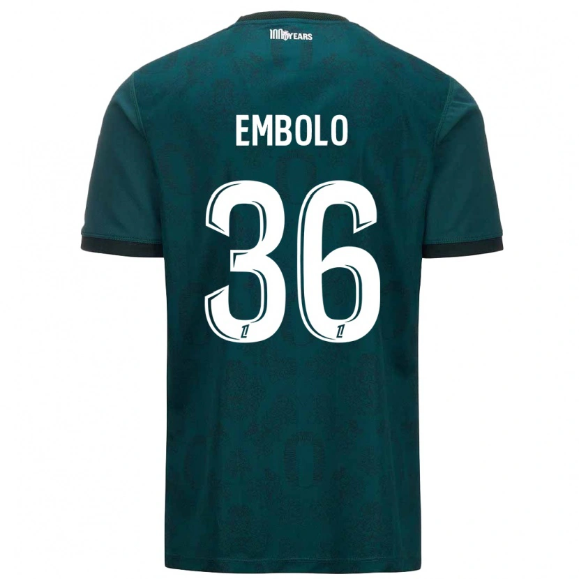 Danxen Bambino Maglia Breel Embolo #36 Verde Scuro Kit Gara Away 2024/25 Maglietta