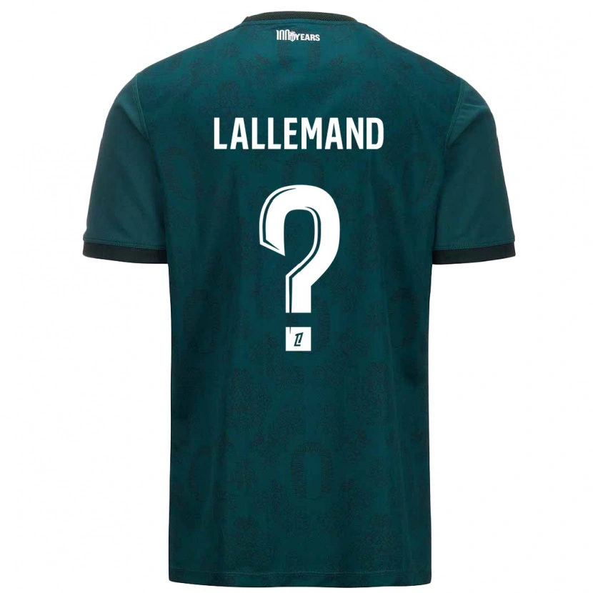 Danxen Bambino Maglia Nassim Lallemand #0 Verde Scuro Kit Gara Away 2024/25 Maglietta