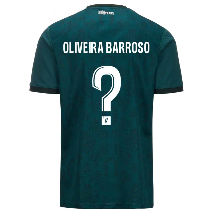 Danxen Bambino Maglia Mickael Oliveira Barroso #0 Verde Scuro Kit Gara Away 2024/25 Maglietta