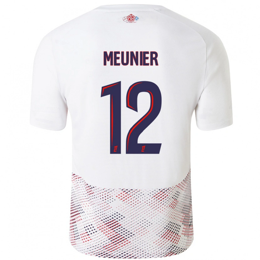 Danxen Bambino Maglia Thomas Meunier #12 Bianco Blu Reale Kit Gara Away 2024/25 Maglietta