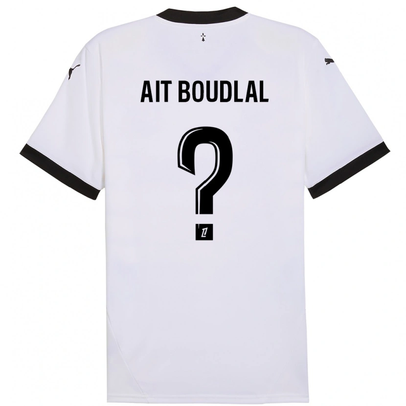 Danxen Bambino Maglia Abdelhamid Ait Boudlal #0 Bianco Nero Kit Gara Away 2024/25 Maglietta