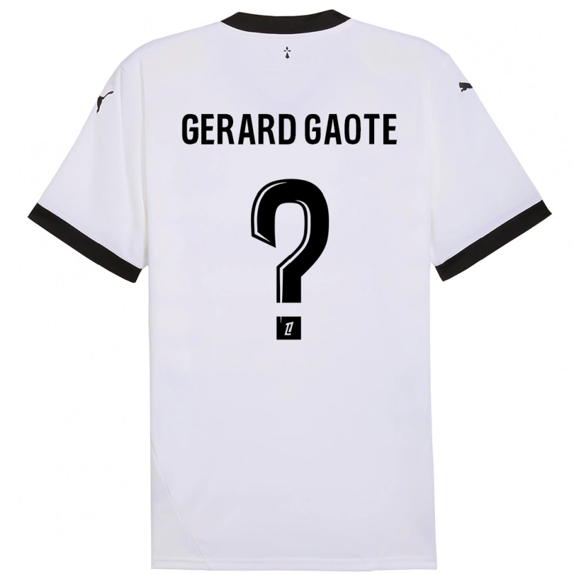 Danxen Bambino Maglia Steven Gerard Gaote #0 Bianco Nero Kit Gara Away 2024/25 Maglietta