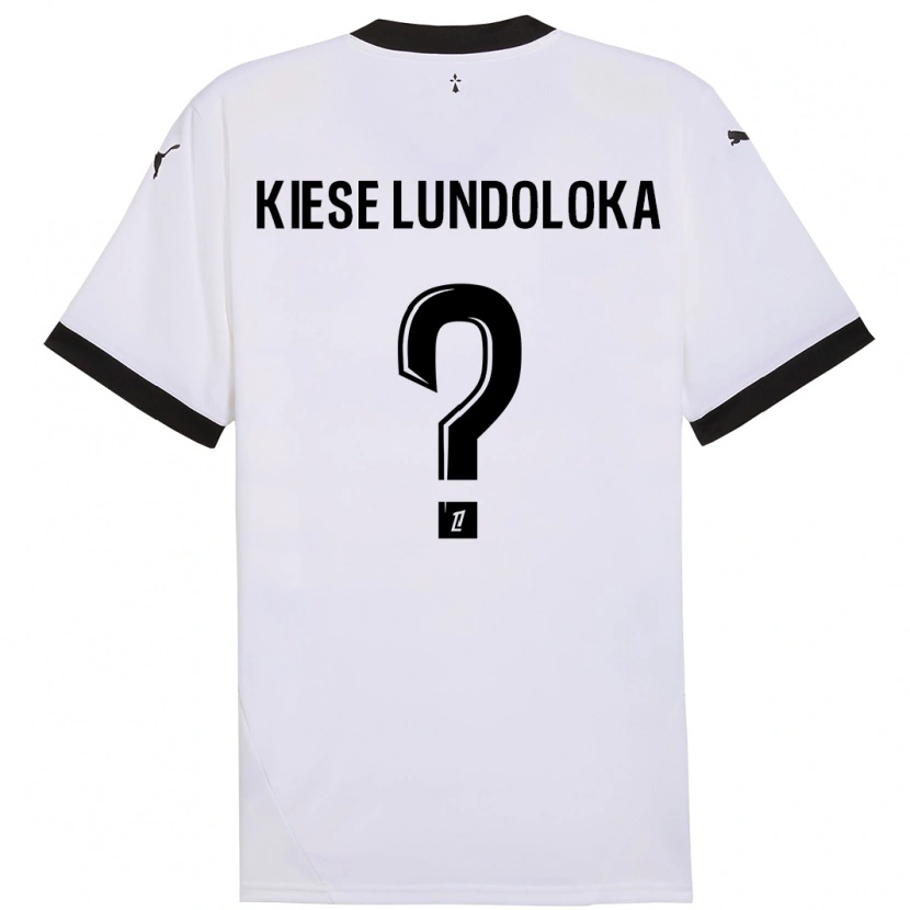 Danxen Bambino Maglia Jeanslor Kiese Lundoloka #0 Bianco Nero Kit Gara Away 2024/25 Maglietta