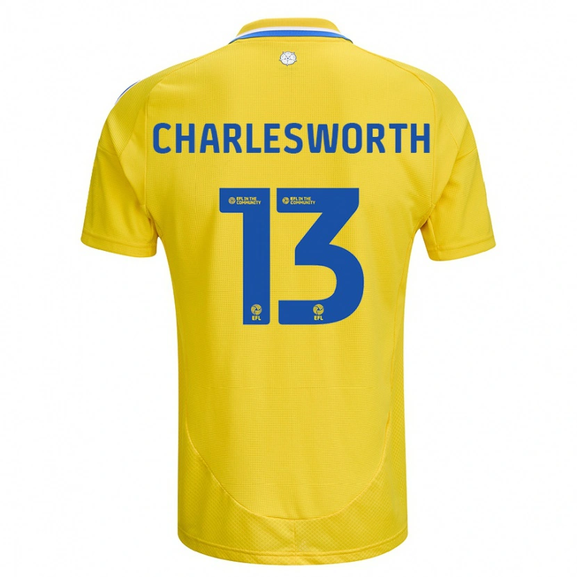 Danxen Bambino Maglia Millie Robshaw-Charlesworth #13 Giallo Blu Kit Gara Away 2024/25 Maglietta