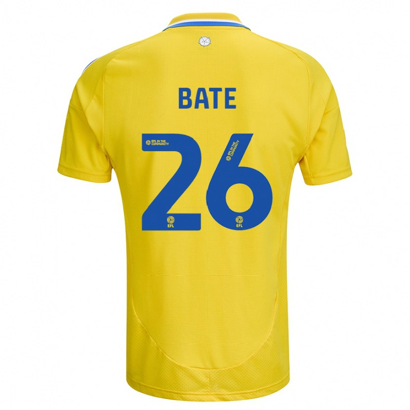Danxen Bambino Maglia Lewis Bate #26 Giallo Blu Kit Gara Away 2024/25 Maglietta