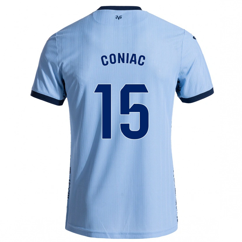 Danxen Bambino Maglia Edu Coniac #15 Azzurro Cielo Kit Gara Away 2024/25 Maglietta