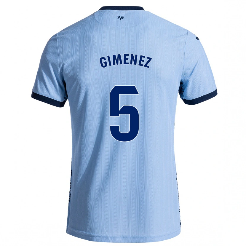 Danxen Bambino Maglia Yenifer Giménez #5 Azzurro Cielo Kit Gara Away 2024/25 Maglietta