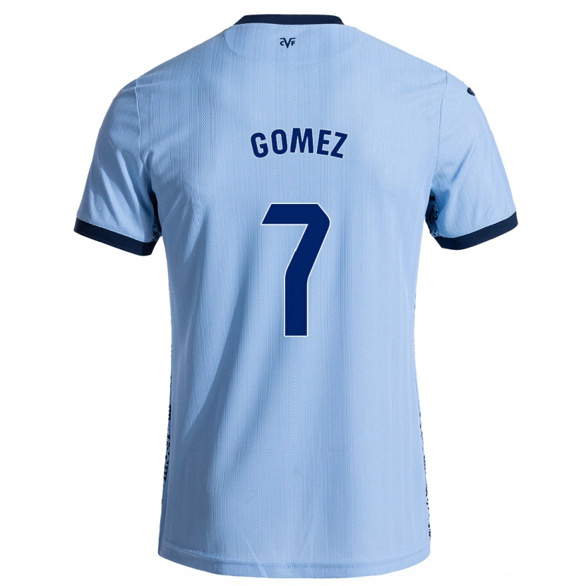 Danxen Bambino Maglia Lucía Gómez #7 Azzurro Cielo Kit Gara Away 2024/25 Maglietta