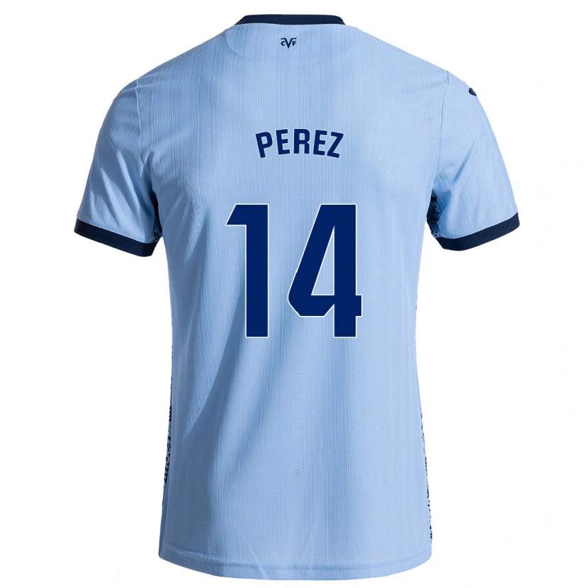 Danxen Bambino Maglia Nerea Pérez #14 Azzurro Cielo Kit Gara Away 2024/25 Maglietta