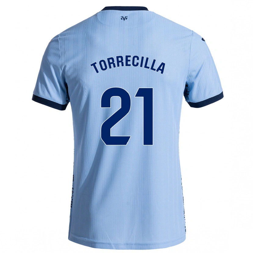 Danxen Bambino Maglia Virginia Torrecilla #21 Azzurro Cielo Kit Gara Away 2024/25 Maglietta