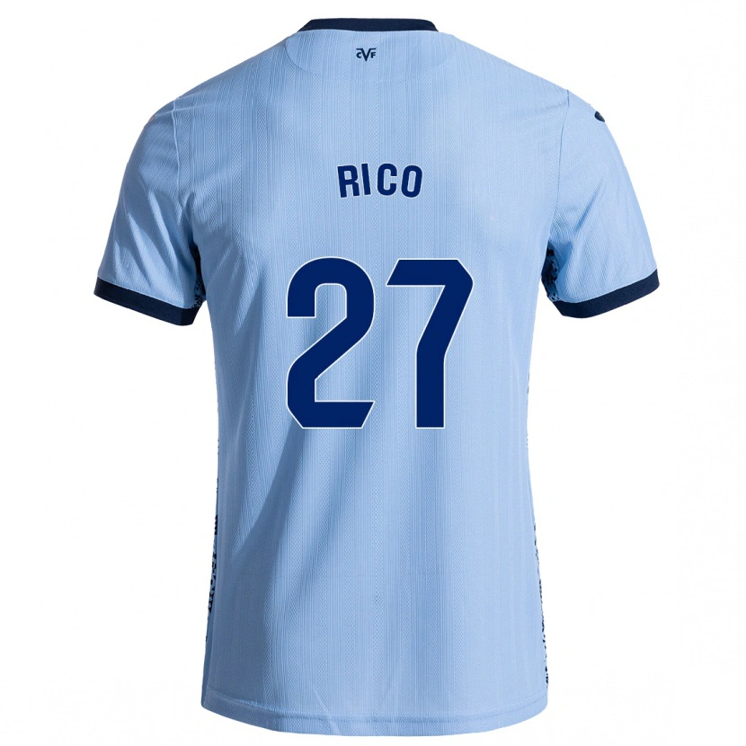Danxen Bambino Maglia Vera Rico #27 Azzurro Cielo Kit Gara Away 2024/25 Maglietta