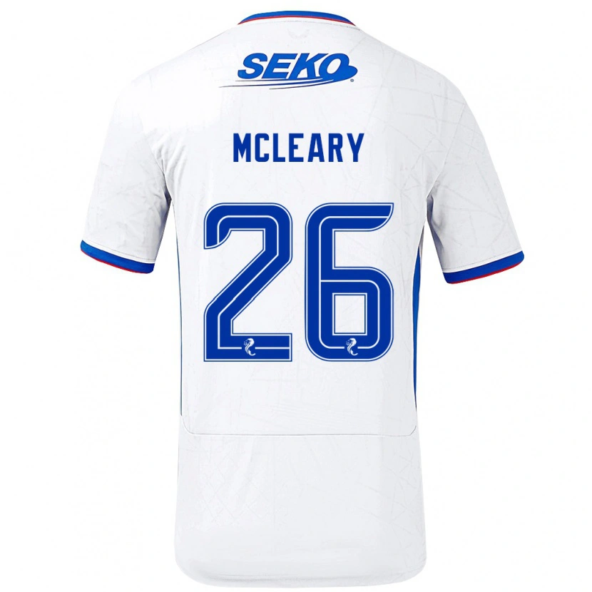 Danxen Bambino Maglia Jodi Mcleary #26 Bianco Blu Kit Gara Away 2024/25 Maglietta