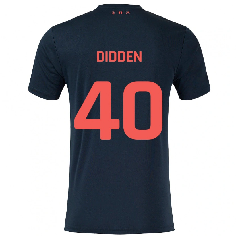 Danxen Bambino Maglia Matisse Didden #40 Nero Rosso Kit Gara Away 2024/25 Maglietta