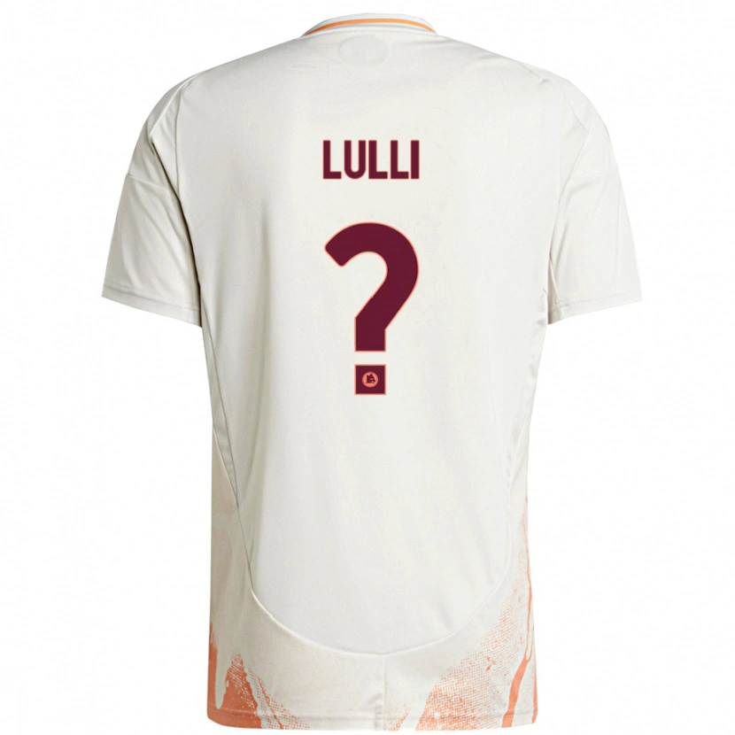 Danxen Bambino Maglia Emanuele Lulli #0 Crema Bianco Arancione Kit Gara Away 2024/25 Maglietta