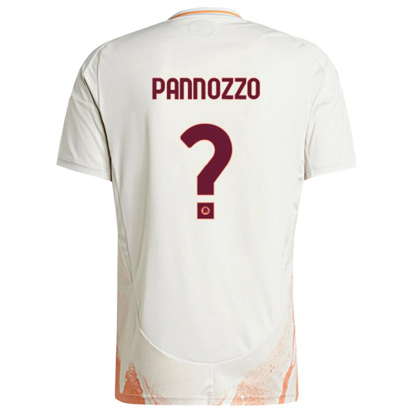 Danxen Bambino Maglia Nicolò Pannozzo #0 Crema Bianco Arancione Kit Gara Away 2024/25 Maglietta