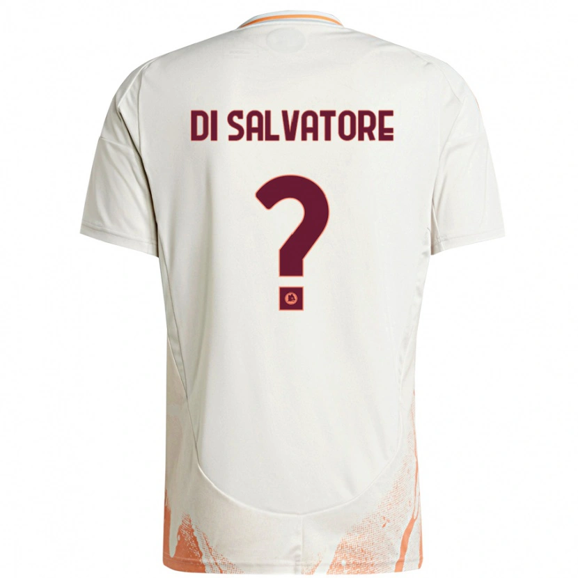 Danxen Bambino Maglia Diego Di Salvatore #0 Crema Bianco Arancione Kit Gara Away 2024/25 Maglietta