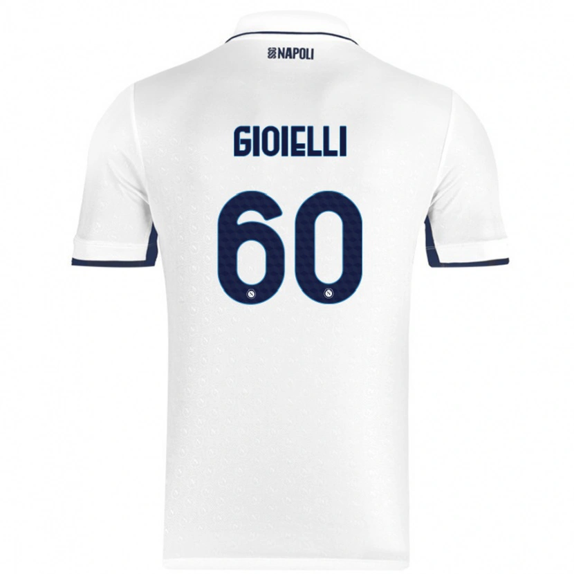 Danxen Bambino Maglia Francesco Gioielli #60 Bianco Blu Reale Kit Gara Away 2024/25 Maglietta