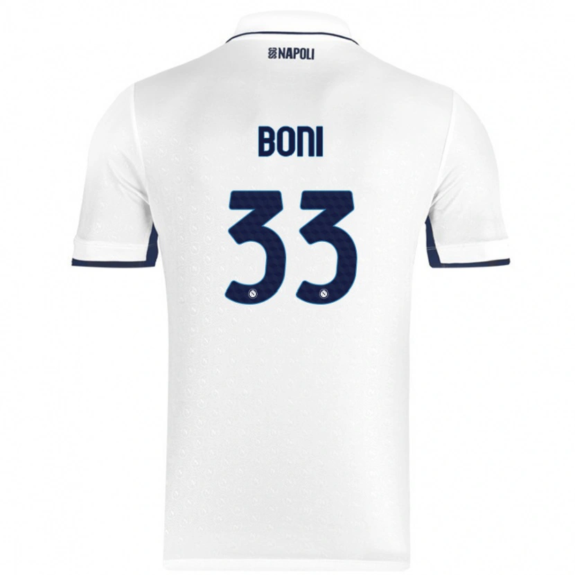 Danxen Bambino Maglia Landry Boni #33 Bianco Blu Reale Kit Gara Away 2024/25 Maglietta