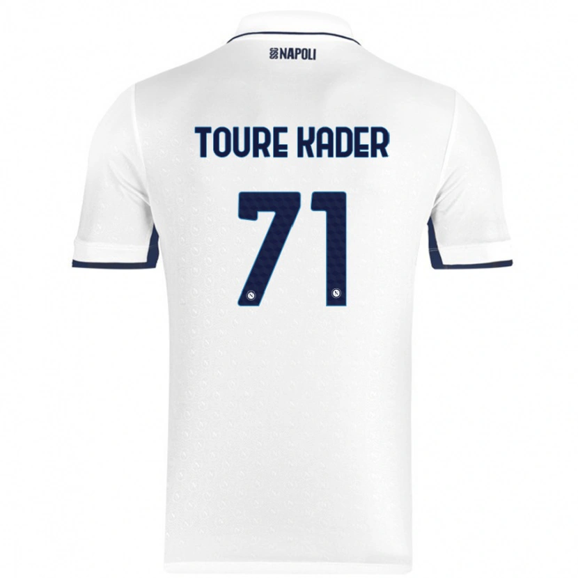 Danxen Bambino Maglia Aziz Toure Kader #71 Bianco Blu Reale Kit Gara Away 2024/25 Maglietta