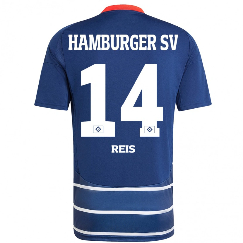Danxen Bambino Maglia Ludovit Reis #14 Blu Scuro Kit Gara Away 2024/25 Maglietta
