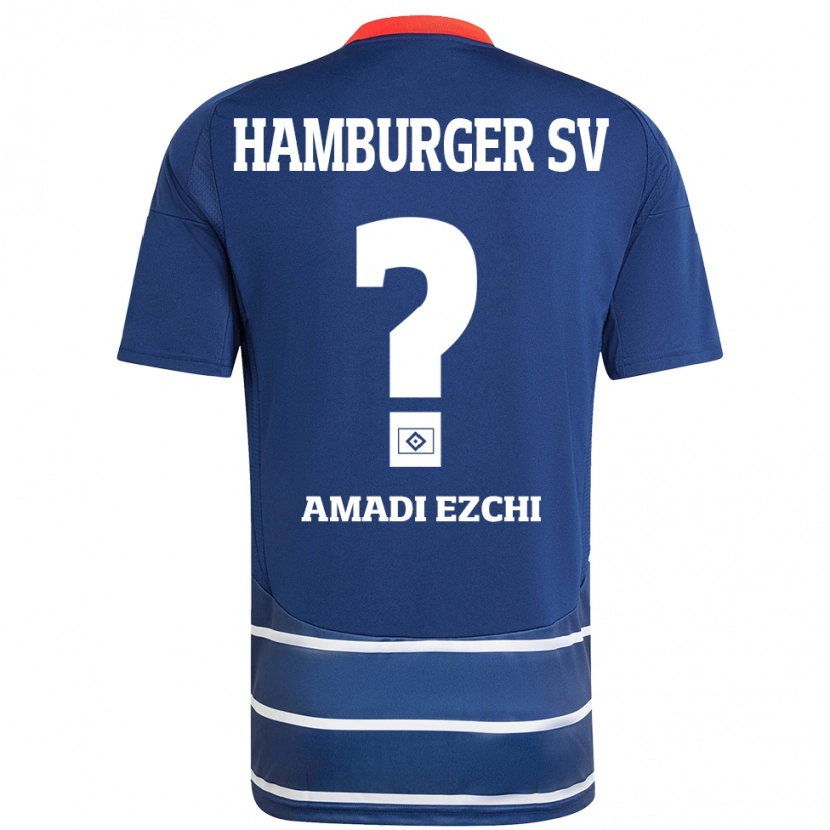 Danxen Bambino Maglia Emmanuel Amadi Ezchi #0 Blu Scuro Kit Gara Away 2024/25 Maglietta