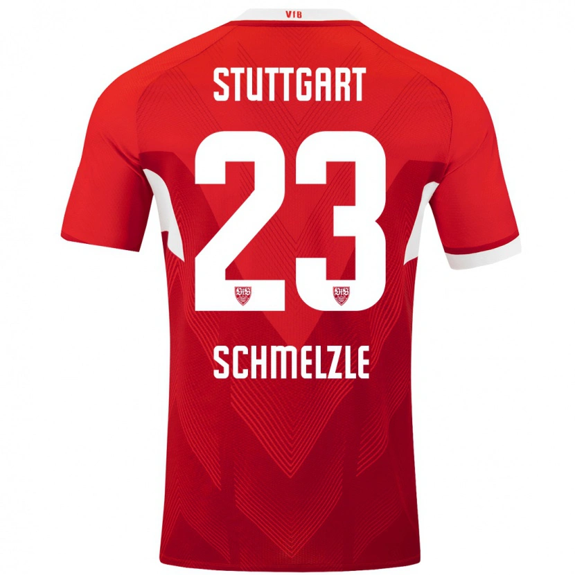 Danxen Bambino Maglia Marlen Schmelzle #23 Rosso Bianco Kit Gara Away 2024/25 Maglietta