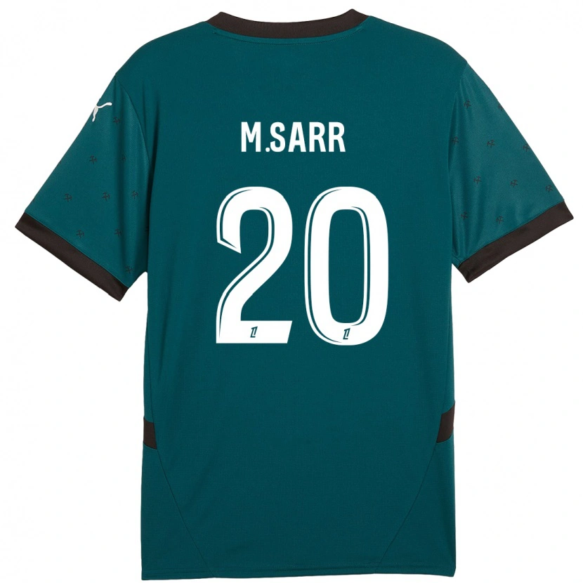 Danxen Bambino Maglia Malang Sarr #20 Verde Scuro Kit Gara Away 2024/25 Maglietta