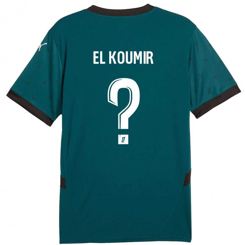 Danxen Bambino Maglia Kaïna El Koumir #0 Verde Scuro Kit Gara Away 2024/25 Maglietta