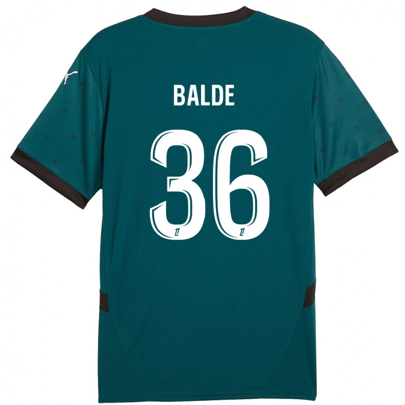 Danxen Bambino Maglia Ibrahima Baldé #36 Verde Scuro Kit Gara Away 2024/25 Maglietta